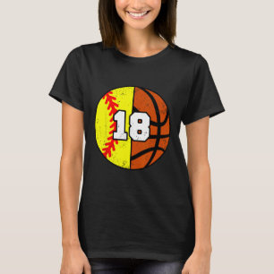 Softll Sketll Number 18 Jersey Funny 18th Birthday T-Shirt