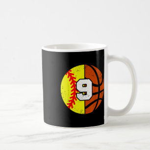 Softll Sketll Number 9 Jersey Funny 9th Birthday Coffee Mug