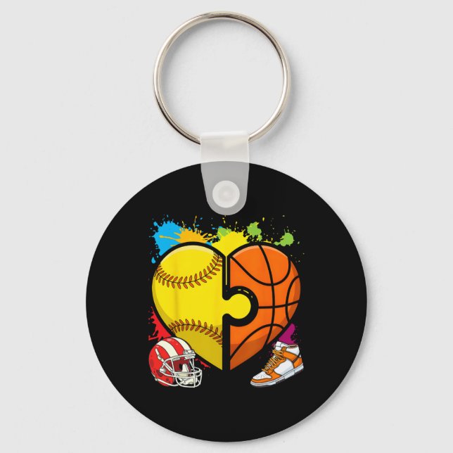 Softll Sketll - Sketll Dad Softll Mum  Key Ring (Front)