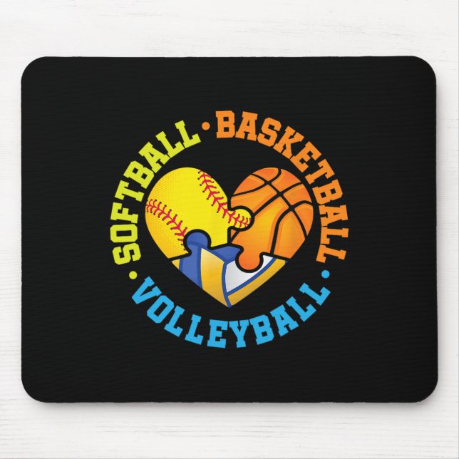 Softll Sketll Volleyll  Mouse Pad (Front)