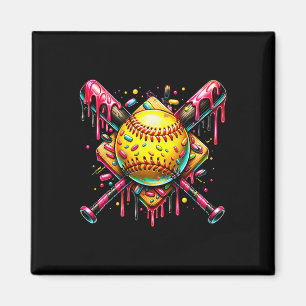 Softll T Ice Cream Dripping With Sprinkles _1  Magnet