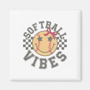 Softll Vibes Coquette Softll Game Day Girls Women  Magnet