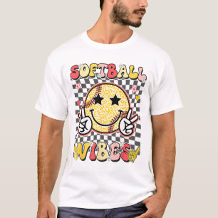 Softll Vibes Retro Leopard Chequered Game Day Girl T-Shirt