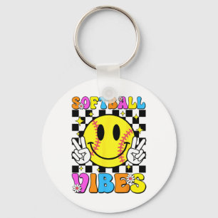 Softll Vibes Softll Retro Groovy Game Day Girls Wo Key Ring