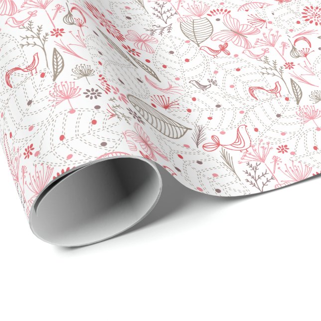 Softly Blooming Floral Nature Wrapping Paper (Roll Corner)