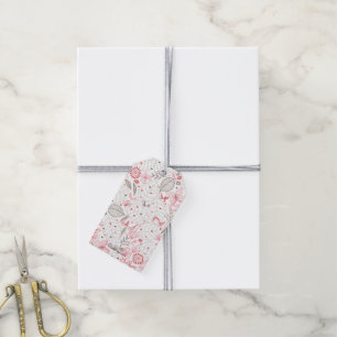 Softly Blooming Pink Nature Bouquet Gift Tags