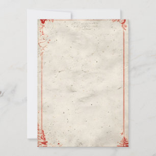 Softly Weathered Paper with Deckled Edge Look Invitation