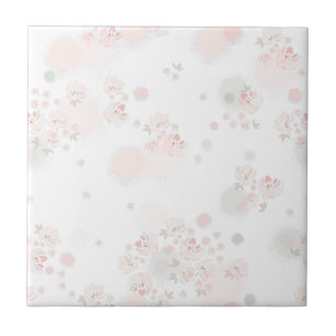 Softness Tea Roses Ceramic Tile