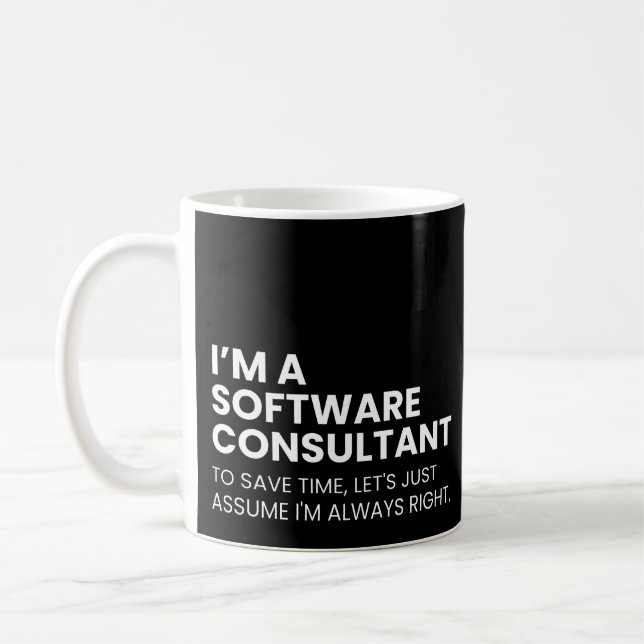 Software Consultant Funny Analyst Saying Coffee Mug (Left)