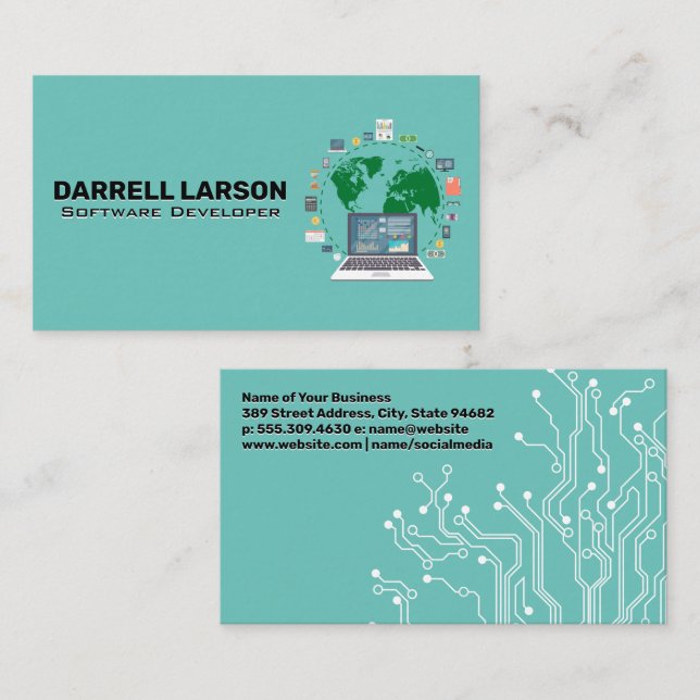 Software Developer | Data Analyst Business Card (Front/Back)