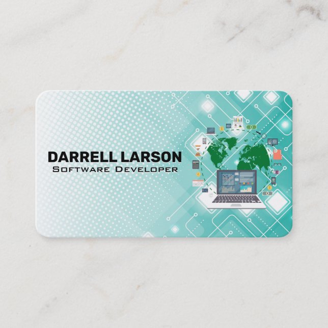 Software Developer | Data Centre | AI Tech Business Card (Front)
