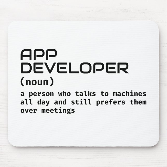 Software Developer - Funny Definition Mouse Pad (Front)