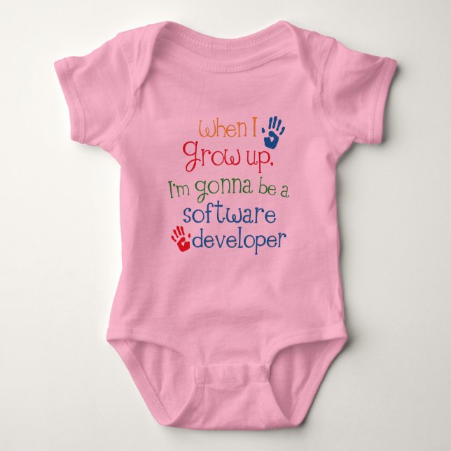 Software Developer (Future) Child Baby Bodysuit (Front)