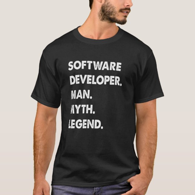 Software Developer Man Myth Legend T-Shirt (Front)