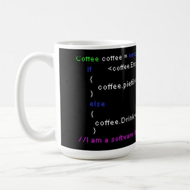 Software Developer PC Coffee Drink Coding Coding E Mug (Left)
