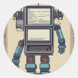 Software Developer Programmer Coding Tech Geek Com Classic Round Sticker