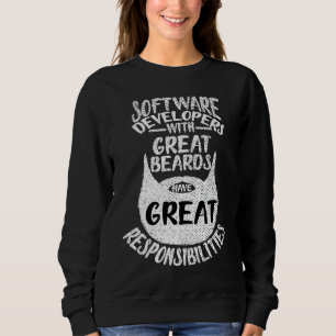 Software Developer With Great Beards  Coding Progr Sweatshirt