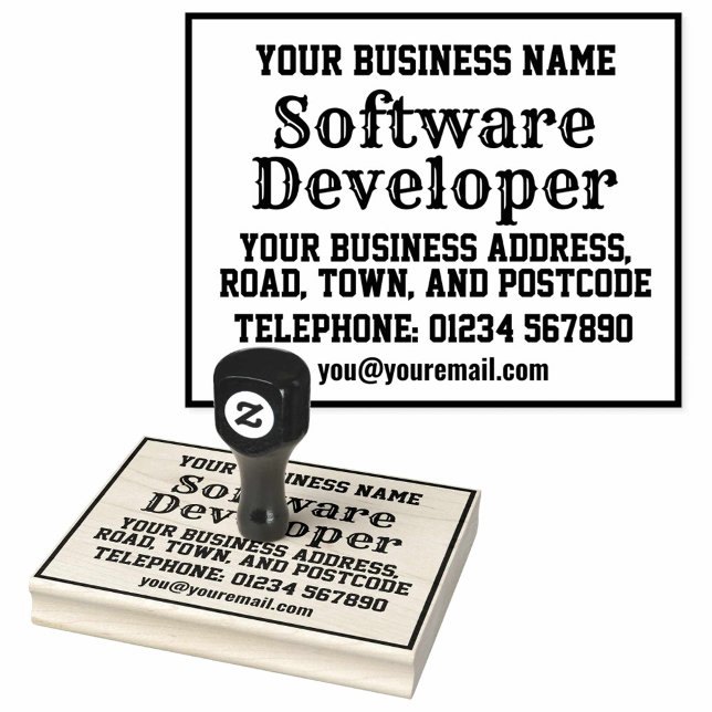 Software Developer with Name, Address, etc Rubber Stamp (Creator Uploaded)