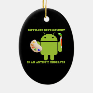Software Development Is An Artistic Endeavour Ceramic Tree Decoration