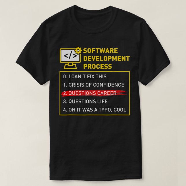 Software Development Process Engineer Developer Co T-Shirt (Design Front)