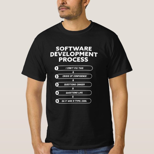 Software Development Process Funny Gift T-Shirt (Front)