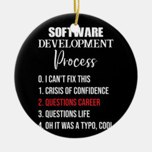 Software Development Process Python Programmer Ceramic Ornament