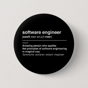 Software engineer 6 cm round badge