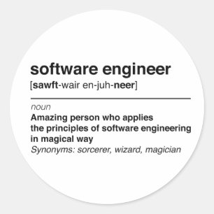 Software engineer classic round sticker