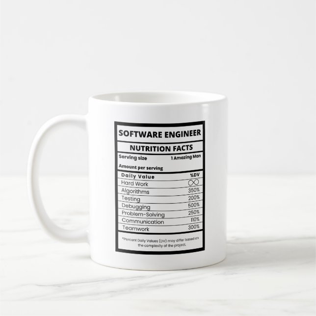 Software Engineer Cool Tech Enthusiast Coffee Mug (Left)
