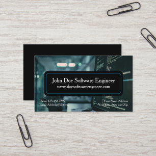 Software Engineer Cyber Security Business Card