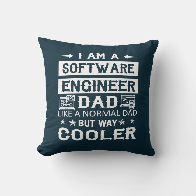 Software Engineer Dad Cushion (Front)