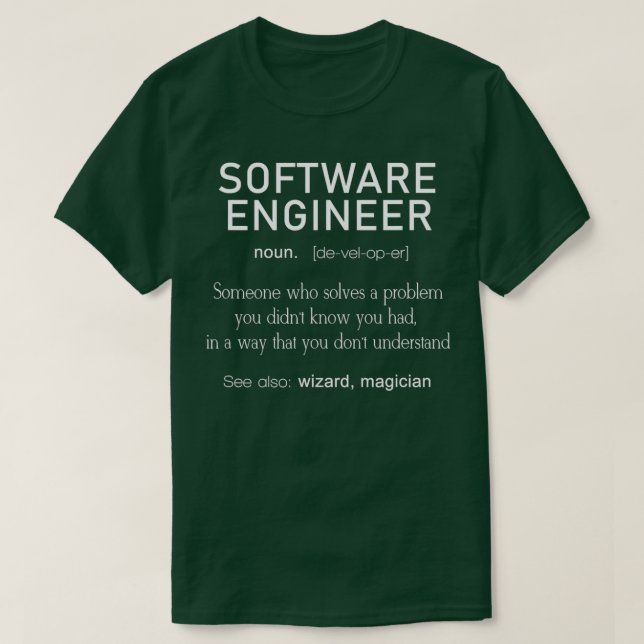 Software Engineer Definition 1  T-Shirt (Design Front)