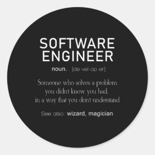 Software Engineer Definition Coder Definition Classic Round Sticker
