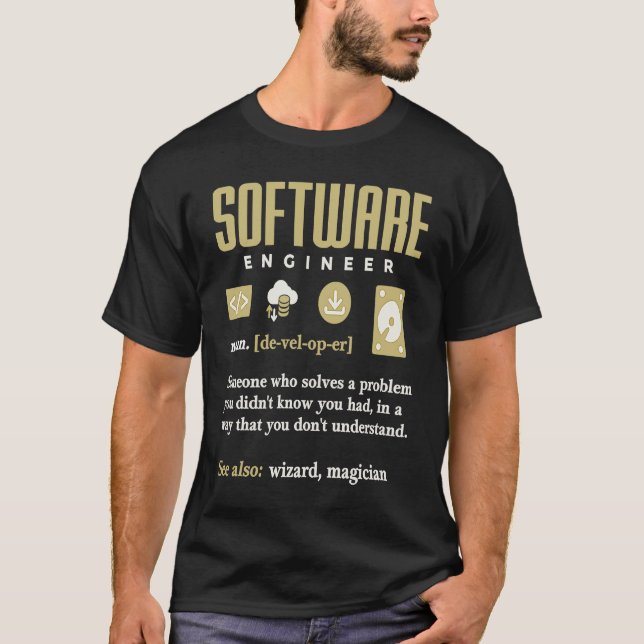 Software Engineer Definition Coder T-Shirt (Front)