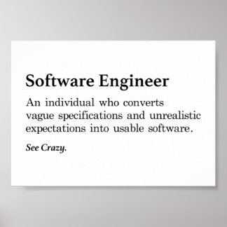 Software Engineer Definition Poster