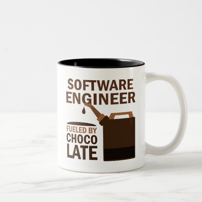Software Engineer (Funny) Chocolate Two-Tone Coffee Mug (Right)