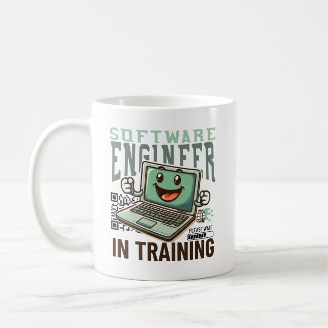 Software engineer in training coffee mug (Left)