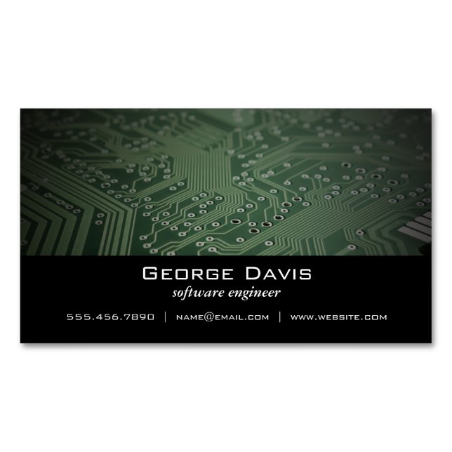 Software Engineer Magnetic Business Card (Front)