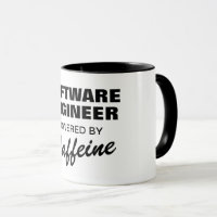 Software engineer powered by caffeine funny coffee
