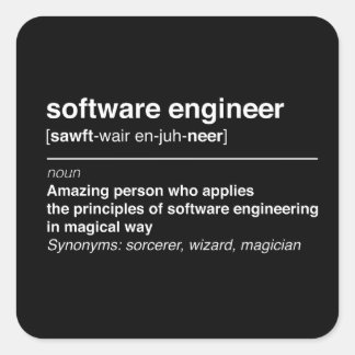 Software engineer square sticker