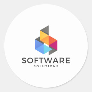 Software solutions classic round sticker