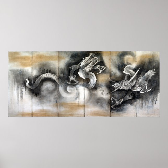 Soga Nichokuan Dragon and Tiger Poster (Front)