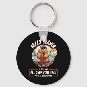 Soggy Beaver Bbq Key Ring