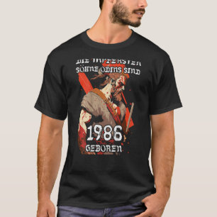 Söhne Odin Birthday Geboren 1986 Back Print Valhal T-Shirt
