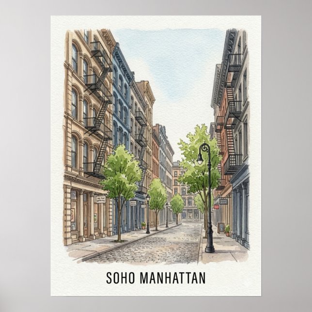 SoHo Manhattan Poster (Front)