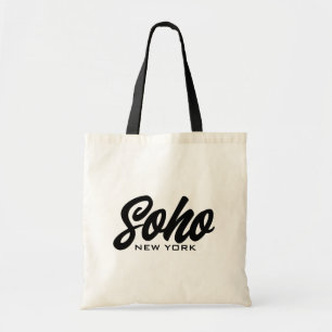 Soho New York tote bag with script typography