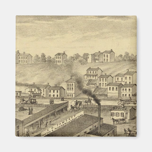 Soho Saw and Planing Mills and Barge Yards Magnet (Front)