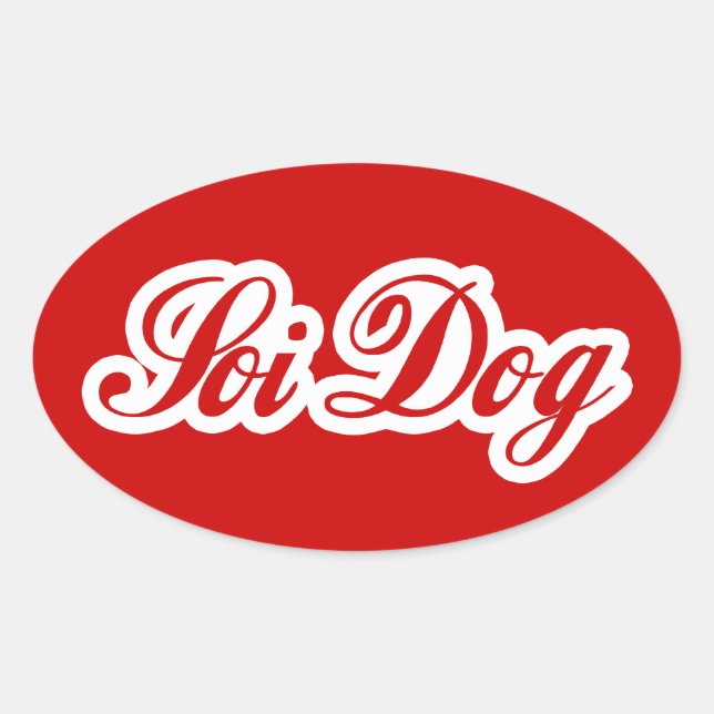 SOI DOG OVAL STICKER (Front)