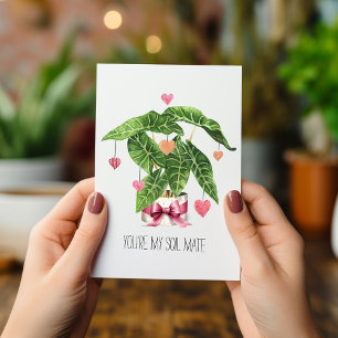 Soil Mate Houseplant Love Pun Valentine's Day Card