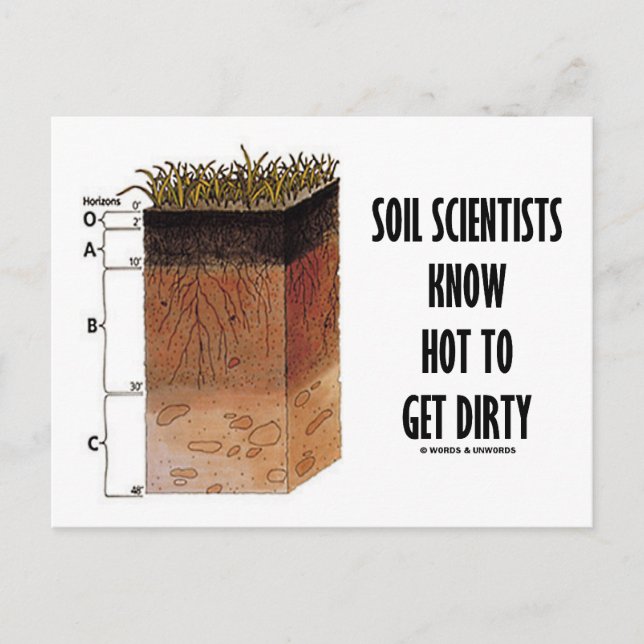 Soil Scientists Know How To Get Dirty Postcard (Front)